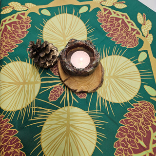 Earthy White Pine Printed Altar Cloth