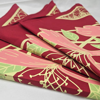 Vibrant Art Nouveau Honeysuckle Printed Cloth