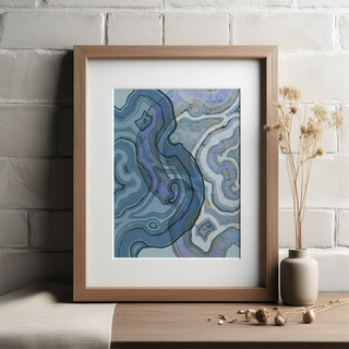Blue Strata - Art Print