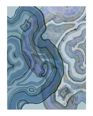 Blue Strata - Art Print
