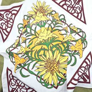 Goldenrod Flower Printed Cloth