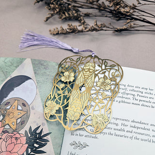 Art Nouveau Style Metal Bookmark