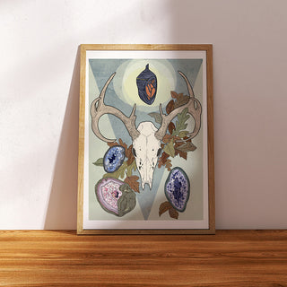 Transform - Skull & Geodes Wall Print