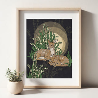 Fawn & Lily Wall Print
