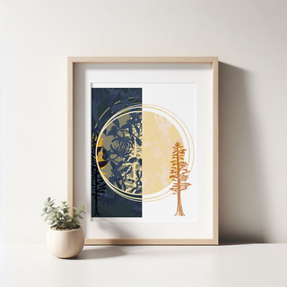 Moon in the Pines - Art Print