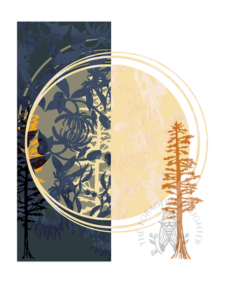 Moon in the Pines - Art Print