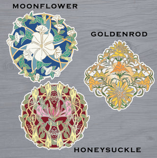 Seeking Glass Rosette Vinyl Stickers