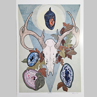Transform - Skull & Geodes Wall Print