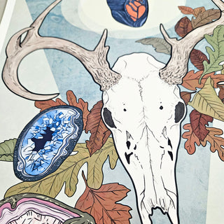 Transform - Skull & Geodes Wall Print