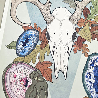 Transform - Skull & Geodes Wall Print