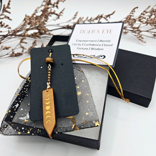 Tiger's Eye Moon Phase Pendulum