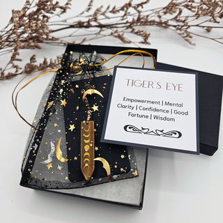 Tiger's Eye Moon Phase Pendulum