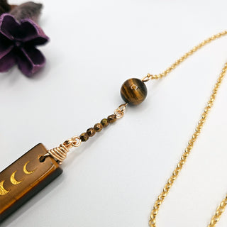 Tiger's Eye Moon Phase Pendulum