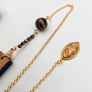 Tiger's Eye Moon Phase Pendulum